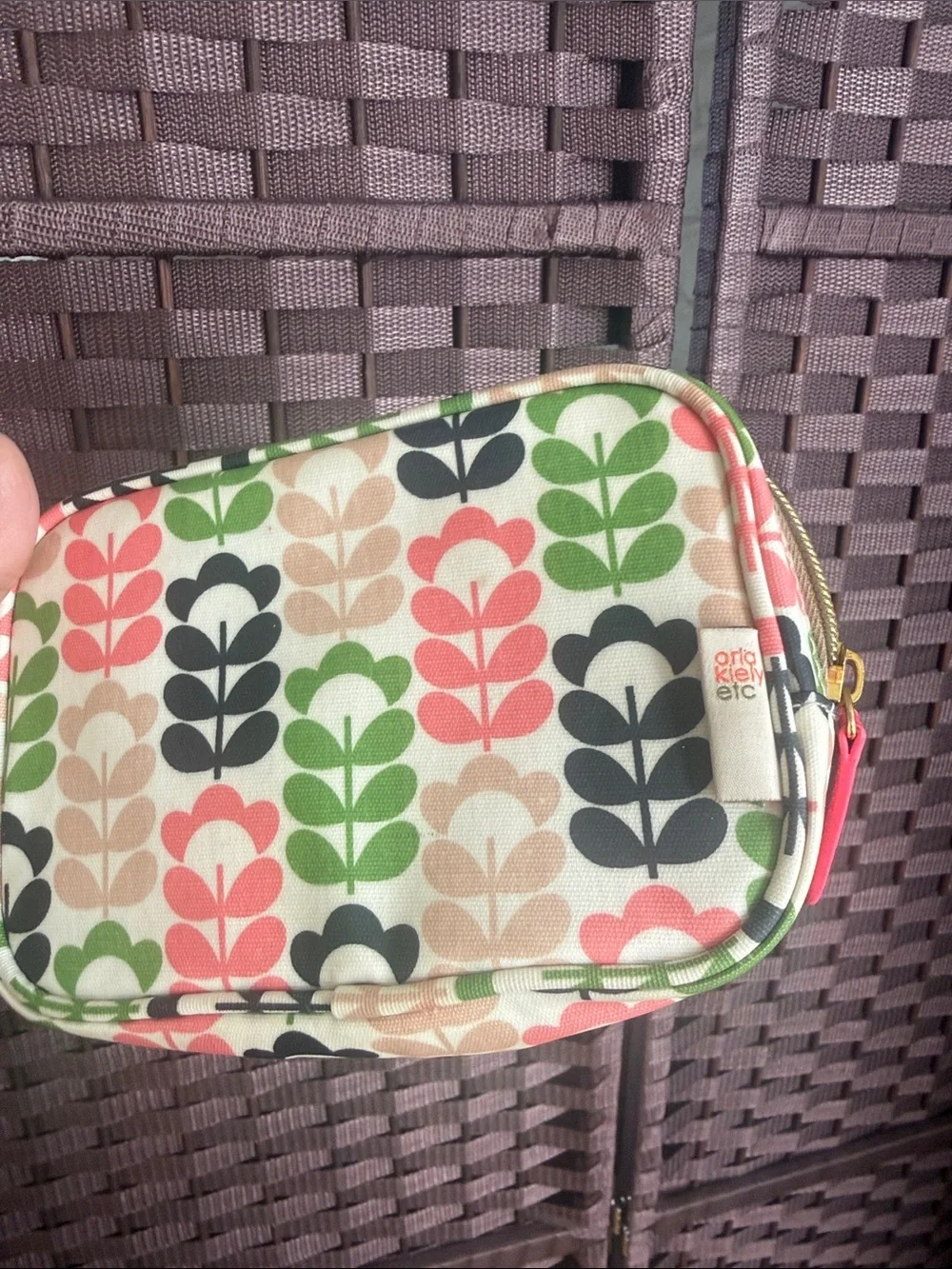 Orla Kiely Floral Leaf Pattern Cosmetic Pouch - Picture 9 of 16